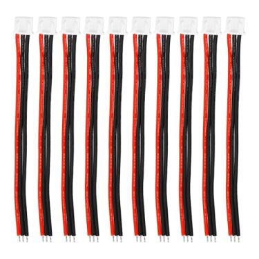 Imagem de bociloy Cabo de extensão de equilíbrio JST-XH 2S 10 peças, fio condutor de silicone 22AWG de 3,9 polegadas para carregador de bateria LiPo, adaptador de conector de plugue de equilíbrio RC