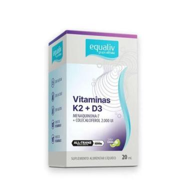 Imagem de Vitamina K2 + D3 Colecalciferol 2000Ui 20Ml Limão Equaliv