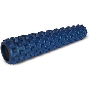 Imagem de RumbleRoller Rolo de espuma texturizado original – Tecido profundo, rolo de terapia de massagem com liberação miofacial (rolo de espuma original de 78,7 cm tamanho completo de 78,7 cm)