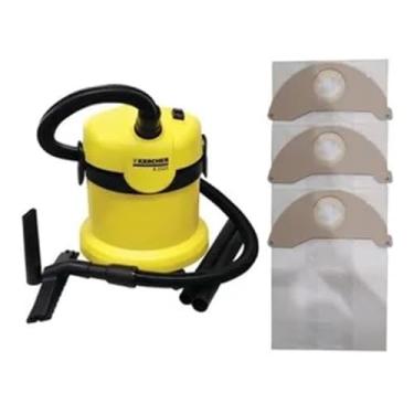 Imagem de SACO FILTRO DESCARTÁVEL PARA ASPIRADOR DE PÓ KARCHER 2003 e 2004 Contém 3 unidades