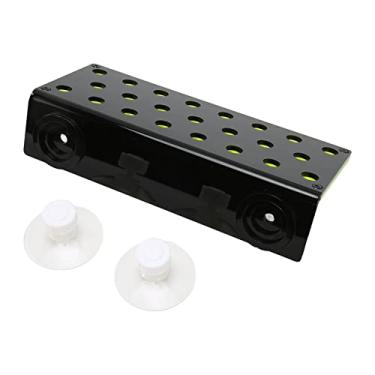 Imagem de Tnfeeon Rack de Fragmentos de Fluorescente, 23 Orifícios de Plugue para Colocação de Seguros, Suporte de Aquário Acrílico Com Design Verde Vibrante, Ideal para Configuração de Recife Marinho, Tanques de água Salgada e