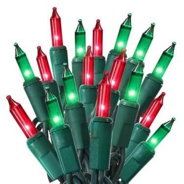 Imagem de Luzes de corda ODEETRONIC 6,6 m 100 vermelhas e verdes incandescentes 