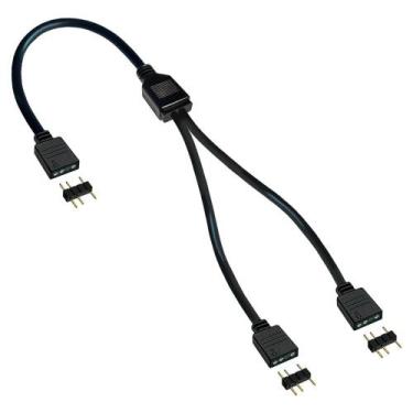 Imagem de Cabo Y Adaptador ARGB Divisor 5V 3 Pinos 1 Para 2 Saídas - Alloyseed