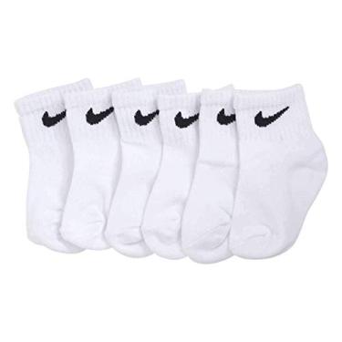 Imagem de Meias para bebês recém-nascidas Nike Brancas/Pretas 6 pares, tamanho 12 – 24 meses