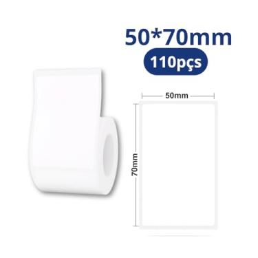 Imagem de Niimbot Etiqueta compatível Adesiva para Impressora B1, Rolo 50x70cm, 1 Unidade. Papel impermeável, organização, escritório, lavanderia, cód de barras, autoadesivo.