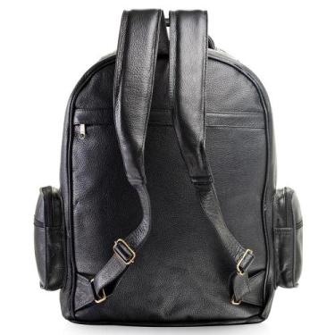 Imagem de Mochila Masculina Executiva de Couro para Notebook Preta - Bagaggio, U