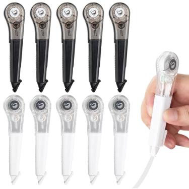 Imagem de WISOPTUS Caneta de fita corretiva de 6 metros, pacote com 10 unidades, seca instantaneamente, resistente a elasticidade, não é fácil de quebrar, suave como escrever, perfeita para escola, material de
