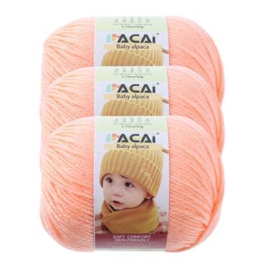Imagem de Fio macio para bebê, 30% alpaca 70% poliéster, hipoalergênico, lavável, lavável na máquina, lã de bebê, ideal para tricô, crochê, cobertores de bebê, roupas e acessórios para recém-nascidos, 50 g por