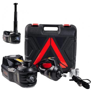 Imagem de Macaco Hidráulico Elétrico ROGTZ 5 Toneladas 12V - Elevação Portátil de 45 cm com Chave de Impacto e Bomba Infladora de Pneus para Reparo de