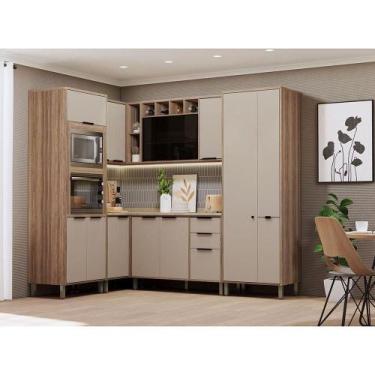 Imagem de Cozinha Modulada Completa 6 Peças Com Espaço Para Forno E Mi Vanilla/b