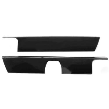 Imagem de Barong for Tesla Cybertruck Accessoriess Adesivos interiores carro controle central painel painel capa acabamento moldura decalque preto brilhante 2 peças