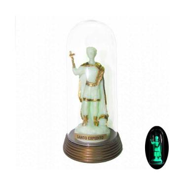 Imagem de Imagem Fosforescente do SANTO EXPEDITO  das Causas Urgentes com Redoma