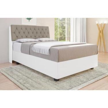 Imagem de Cabeceira Estofada Ísis Queen Branca - Framar