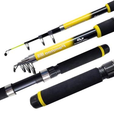 Imagem de Vara Telescópica Molinete JP Pampoo 1,65m Jaú Pesca, Amarelo