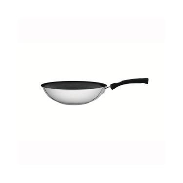 Imagem de Wok Solar Silicone em Inox com Fundo Triplo Antiaderente 28cm - Tramontina