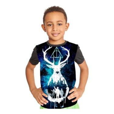 Imagem de Camiseta Infantil Filme Harry Potter Full Print Ref:36 - smoke, Preto,