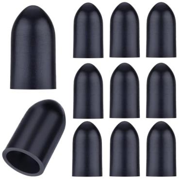 Imagem de 10 tampas pretas para despejar garrafas de licor de borracha, bico dispensador, tampas de proteção contra poeira para garrafas de bebidas, clubes de vinho, restaurantes, bares, pubs