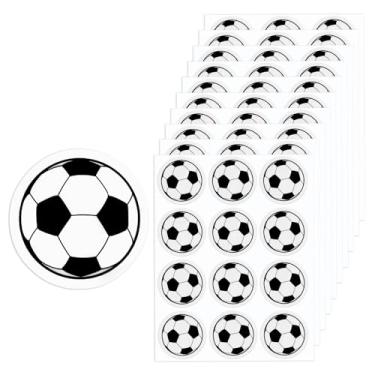 Imagem de 120 adesivos de futebol de 3,5 cm, 10 folhas de garrafas de água, adesivos esportivos autoadesivos à prova d'água para lembrancinhas de futebol para scrapbooking, artes, calendário, decoração