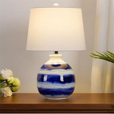 Imagem de OUFULA Moderno Americano Criativo Candeeiro De Mesa De Cerâmica Para Sala De Estar Quarto Estudo Villa Hotel Mesa De Cama Luz (Estilo 091)