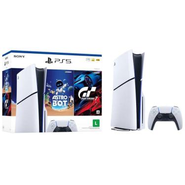 Imagem de Console PS5 Slim Disk Com Jogos Sony Branco