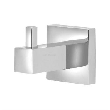 Imagem de Porta Toalha Cabide Luxo Para Banheiro Quadrado Inox Cromado - Modelar