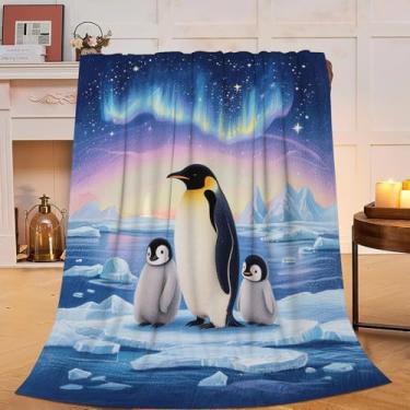 Imagem de Cobertor de pinguim, pinguins, animal de pelúcia, aconchegante, de lã, ultramacio, quente, felpudo, roupa de cama, berçário, cobertores de bebê, presentes para meninos, meninas, crianças, adultos