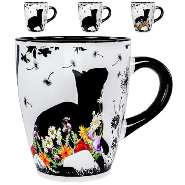 Imagem de Caneca de gato que muda de cor - Caneca de cerâmica que muda de calor para café, chá, leite, matcha, canecas sensíveis ao calor para bebidas quentes, bebidas quentes, presente exclusivo e bonito para