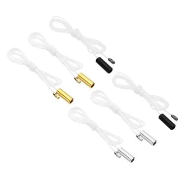 Imagem de Corrente de tração de teto de 1,5 m, 6 peças, extensor de corda com pingente cilíndrico para luz de ventilador, lustre de mesa, interruptor de puxar, 3 cores