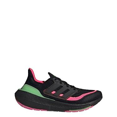 Imagem de Adidas Ultraboost Light feminino, Core Black / Core Black / Lima lúcido, 38 BR