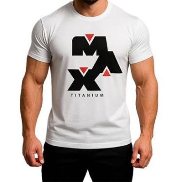 Imagem de Camiseta Dry Max - Tamanho GG Branca - Max Titanium-Masculino