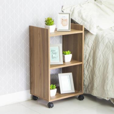 Imagem de Estante Multiuso Freijó Para Quarto Sala Com Rodízio 40cm