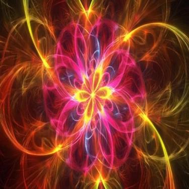 Imagem de Quadro decorativo neon abstrato energia moderna decoração parede vibrante estilo contemporâneo 40x40cm