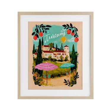 Imagem de Stupell Industries Impressão emoldurada de bétula da Toscana com bordas de frutas, design por Yen, 53 x 43 cm