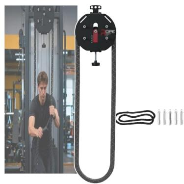 Imagem de CNAOHGHN Treinador De Corda Infinita, MáQuina De Treino De Corda Infinita Para Casa, MáQuina De Corda De Puxar Para Academia, Com ResistêNcia AjustáVel + Corda De Nylon De 158''