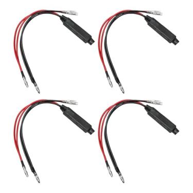 Imagem de ZNDAW 4 peças de resistores de motocicleta, 12V 10W seta LED resistor de carga flash pisca-pisca corrigir códigos de erro, adaptador universal de decodificador de chumbo de lado único para indicador