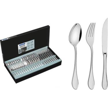 Imagem de Faqueiro Tramontina com Faca de Churrasco Inox 48 Peças