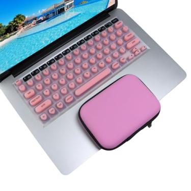 Imagem de Teclado para pregos, capa de teclado para unhas longas, compatível com MacBook Pro de 13 polegadas, M1 M2 e compatível com MacBook Pro 16, 2020, 2019, A2141, Touch ID, US ANSI (rosa)
