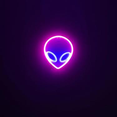 Imagem de Luminária Placa Led Neon - Letreiro de Luz Parede USB Pilha(Alien Rosa c Azul)