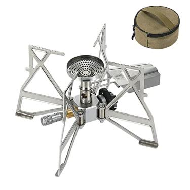 Imagem de IUPPA Fogão de mochila leve e dobrável de aço inoxidável 3300 W, fogão a gás para acampamento, caminhada, mochilão, piqueniques