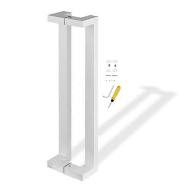 Imagem de Maçaneta de porta 50/60/80/120/150 cm de substituição moderna da maçaneta da porta, maçaneta de vidro deslizante com parafusos, barra de tração moderna dupla face, porta da frente/
