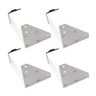 Imagem de 4 peças de armários pernas de móveis ajustáveis pernas de móveis de metal pés de liga de alumínio pés de substituição de móveis pernas quadradas pernas de sofá pernas de mesa de cama elevadores de