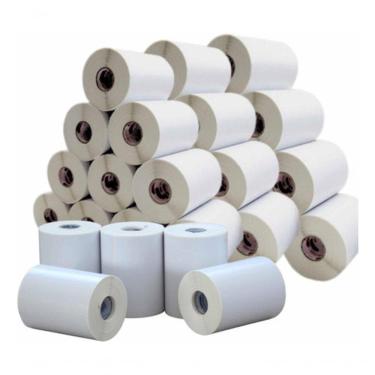 Imagem de 35 Rolos Etiqueta Bobina Adesiva Couchê 10x5cm (100x50mm)