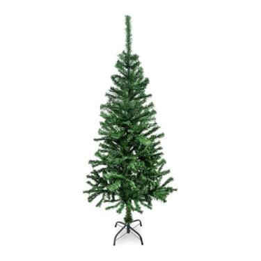 Imagem de Árvore de Natal Pinheirinho 1,20 m Verde – 166 Galhos, Estrutura Resistente, Fácil Montagem, Pés de Metal, Compacta e Decorativa