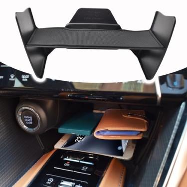 Imagem de RUNROAD Bandeja organizadora de console central, Toyota Venza CADDY 2021-2024, inserção de bandeja oculta, caixa de armazenamento divisória de apoio de braço, antiderrapante, antiderrapante, maximiza