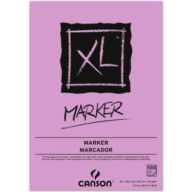 Imagem de Bloco Papel Canson Bl Xl Marker 70gr A3 100 Folhas - 7237