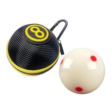 Imagem de harayaa Bola de bilhar para treino, com bolsa de armazenamento. Bola de bilhar redonda padrão para jogos, sala de exercícios e partidas esportivas, Saco de Armazenamento Amarelo