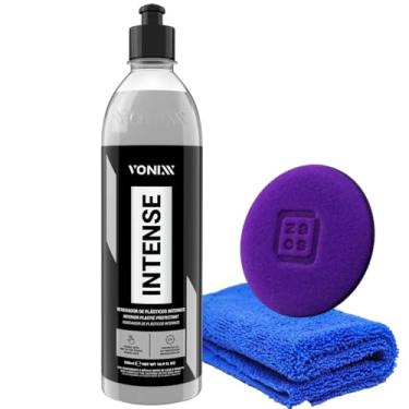 Imagem de Vonixx Intense Renovador de Plásticos Internos 500ml com Aplicador e Flanela, Proteção UV, Acabamento Natural