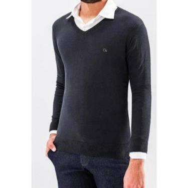 Imagem de Suéter Tricot Slim Masculino Ogochi 005511003 Preto-Masculino