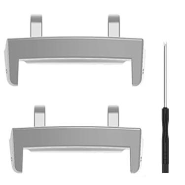 Imagem de Lamshaw Compatível com adaptador Amazfit T-Rex 3, kit de conectores de aço inoxidável T-Rex 3 de 22 mm para T-Rex 3 (prata, para T-Rex 3)