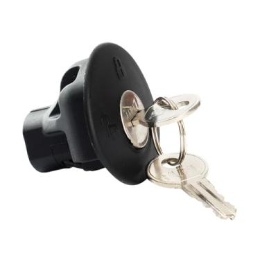 Imagem de AUTO OCCASION Tampa da tampa do plugue do tanque de combustível do refrigerante a gás com 2 chaves 8U5Z9C268B Substituição para Ford Lincoln